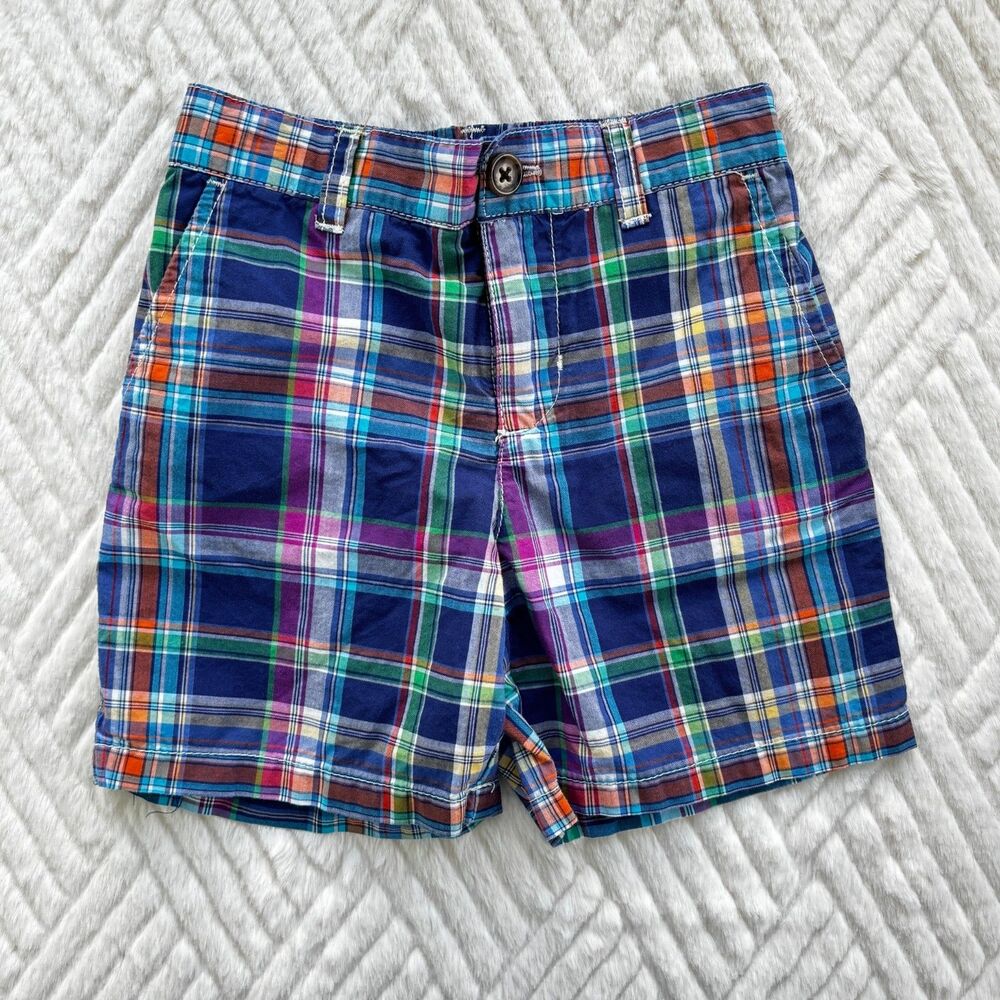 Ralph Lauren 24M Plaid Cotton Shorts Blue Multicolor Classic Summer Boys Casual